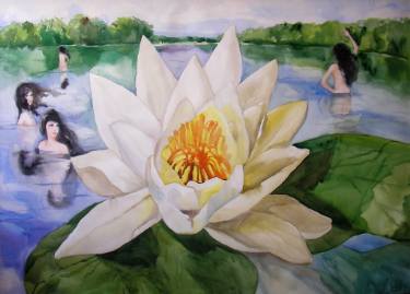 375x269 Water Lily Painting By Larisa Ilchenko Saatchi Art