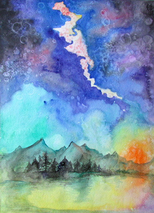 499x690 Fun Watercolor Galaxy And Space Paintings