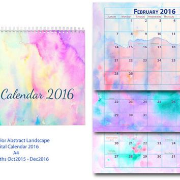 354x354 2016 Calendar Printable