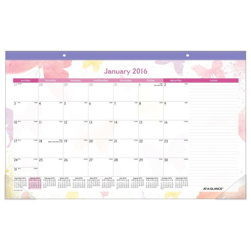 1000x1000 At A Glance Monthly Compact Desk Pad Calendar 2016