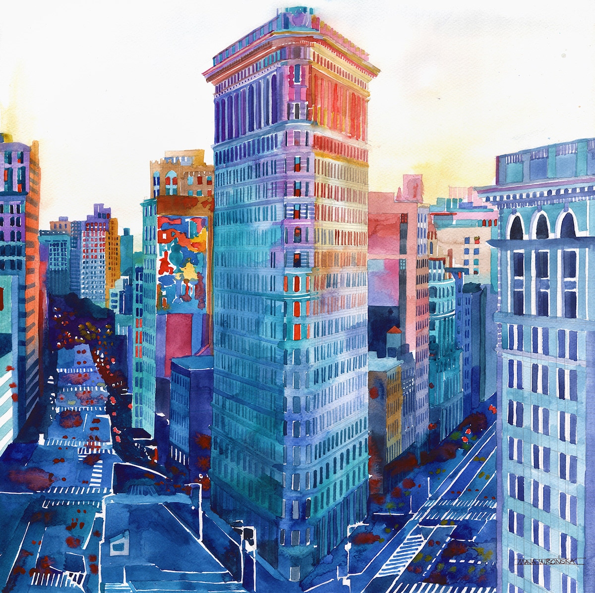 1200x1197 Colorful Architectural Watercolors Of International Cities By Maja