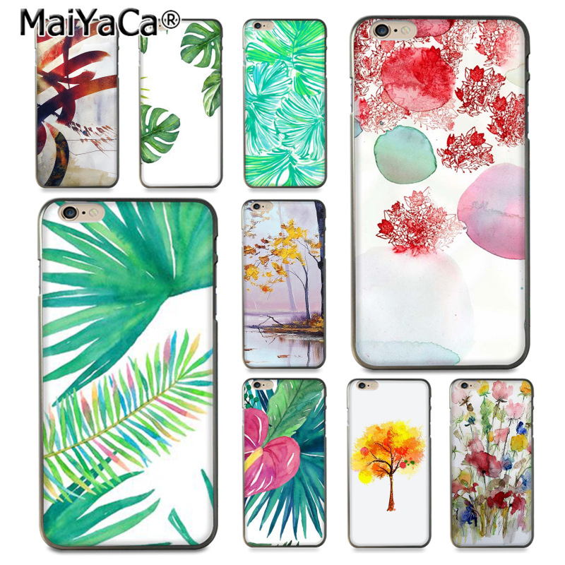 800x800 Maiyaca Watercolor Painting Plants Leaves Flower Phone Accessories