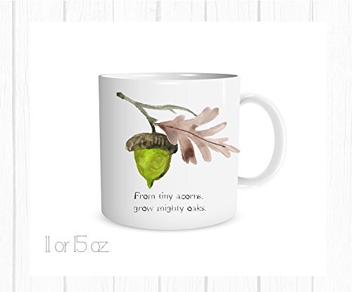 500x415 From Tiny Acorns Grow Mighty Oaks Watercolor Acorn Mug
