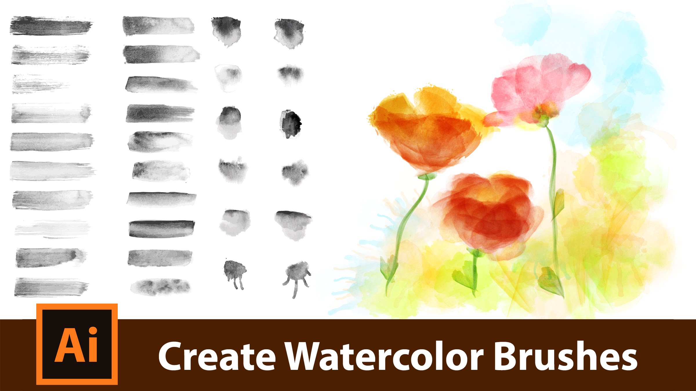 2400x1350 Create Your Own Watercolor Brushes For Adobe Illustrator