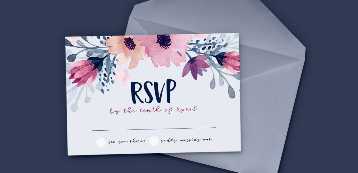1200x580 Design A Watercolor Floral Rsvp Card In Adobe Illustrator