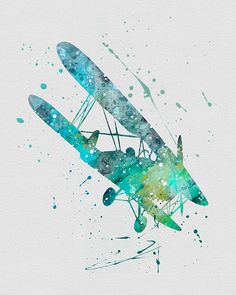 236x295 Air Tractor 502 Crop Duster Classic Airplane Watercolor Print