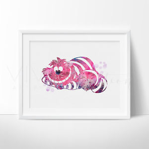 300x300 Cheshire Cat Alice In Wonderland Watercolor Nursery Wall Art Print