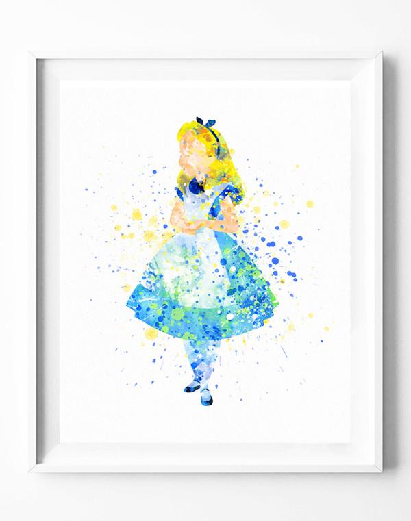 600x761 Disney Princess Alice Art Print Poster Alice In Wonderland