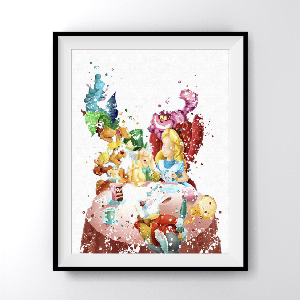 1024x1024 Alice In Wonderland Tea Party Art Print Poster
