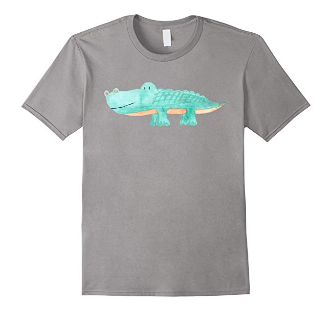 679x635 Cute Watercolor Alligator Unique Animal Art T Shirt