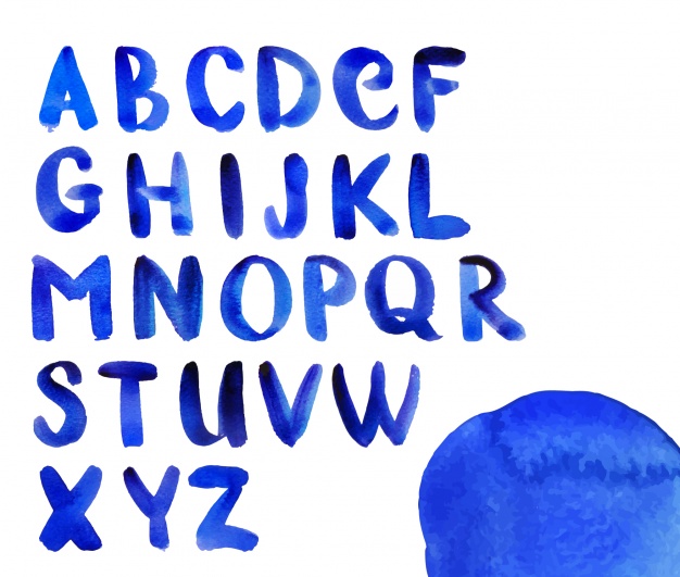 626x531 Watercolor Alphabet Design Vector Free Download