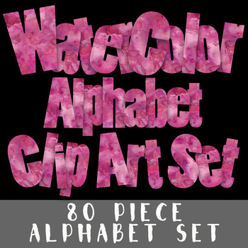 350x350 Pink Watercolor Alphabet Letters