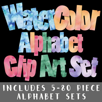 350x350 Watercolor Alphabet Letters