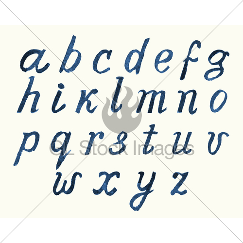 500x500 Watercolor Hand Painted Alphabet Letters Gl Stock Images