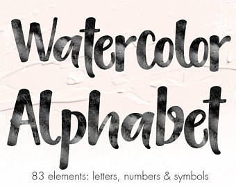 340x270 Watercolor Alphabet Etsy