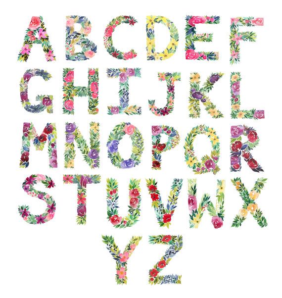 570x602 Watercolor Alphabet Letter Y Print Initial Y By Tulippoplarco