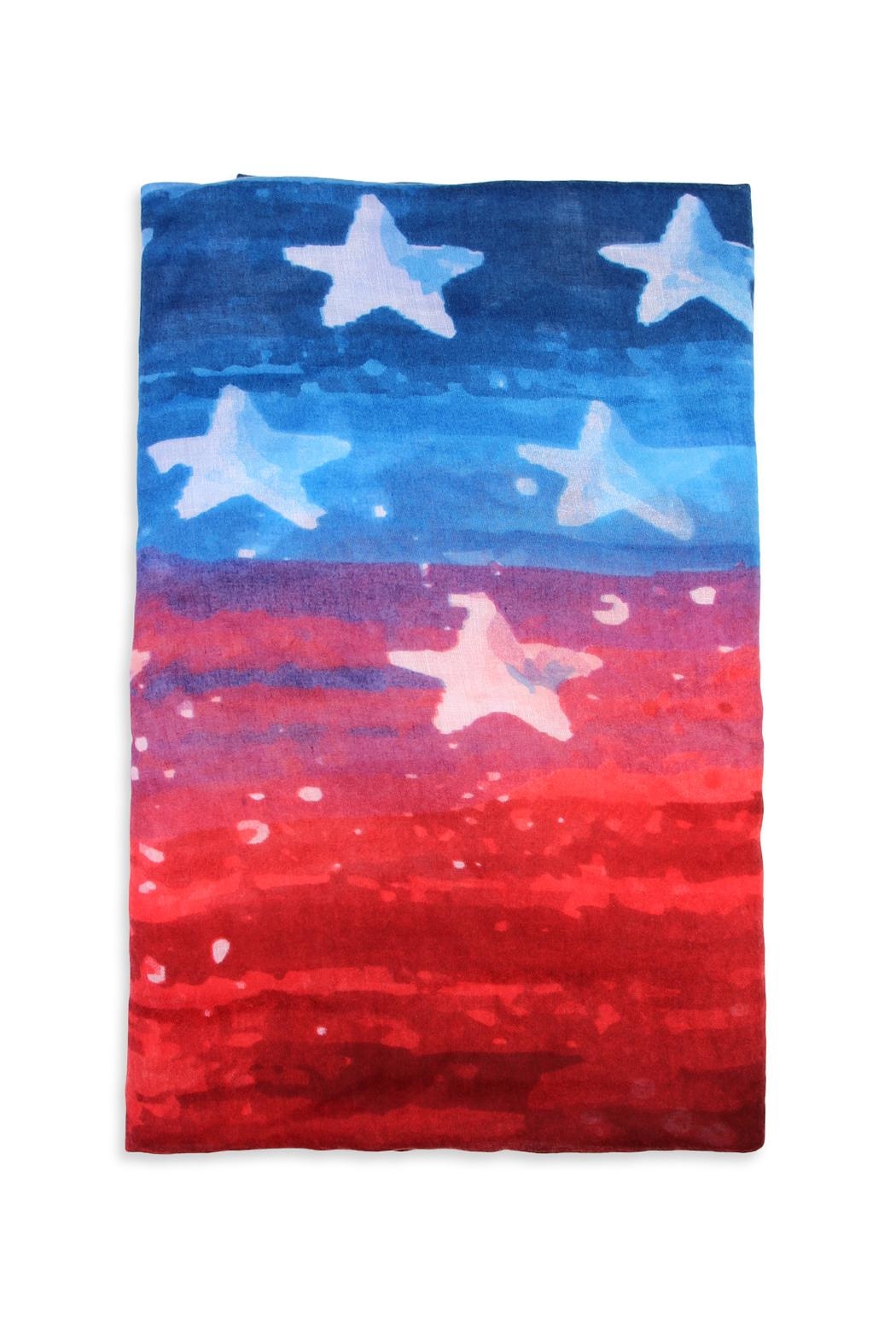1050x1575 Riah Fashion Watercolor American Flag Scarf From California