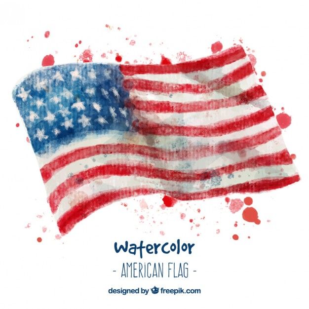 626x626 Watercolor American Flags Free Vector Try Painting A Picture