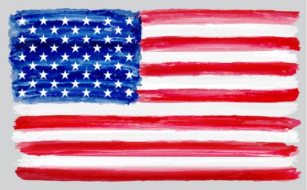 626x388 Watercolor Usa Flag Vector Free Download