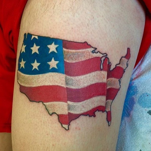 500x500 Cool American Flag Tattoos