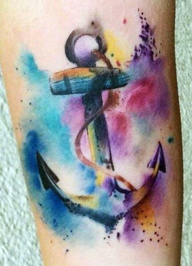 671x925 Watercolor Anchor Tattoos Amp Piercings Watercolor