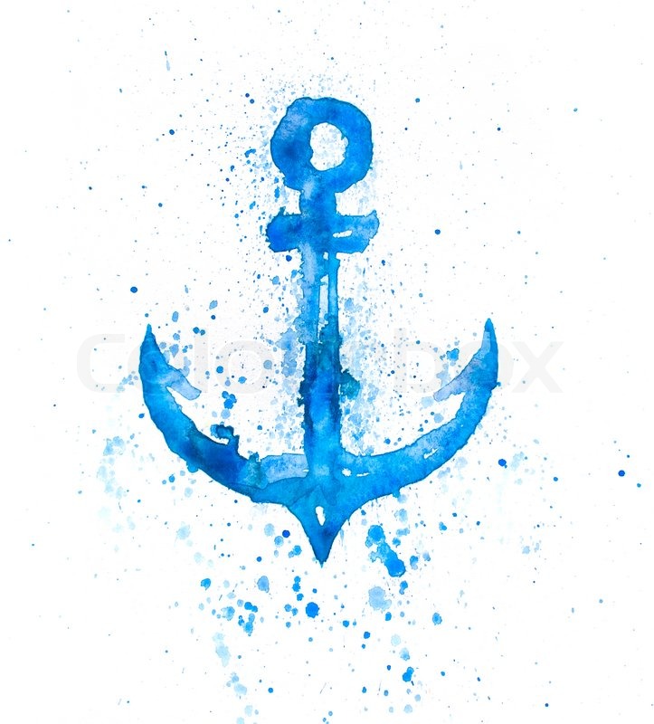 723x800 Anchor Watercolor Style Stock Photo Colourbox