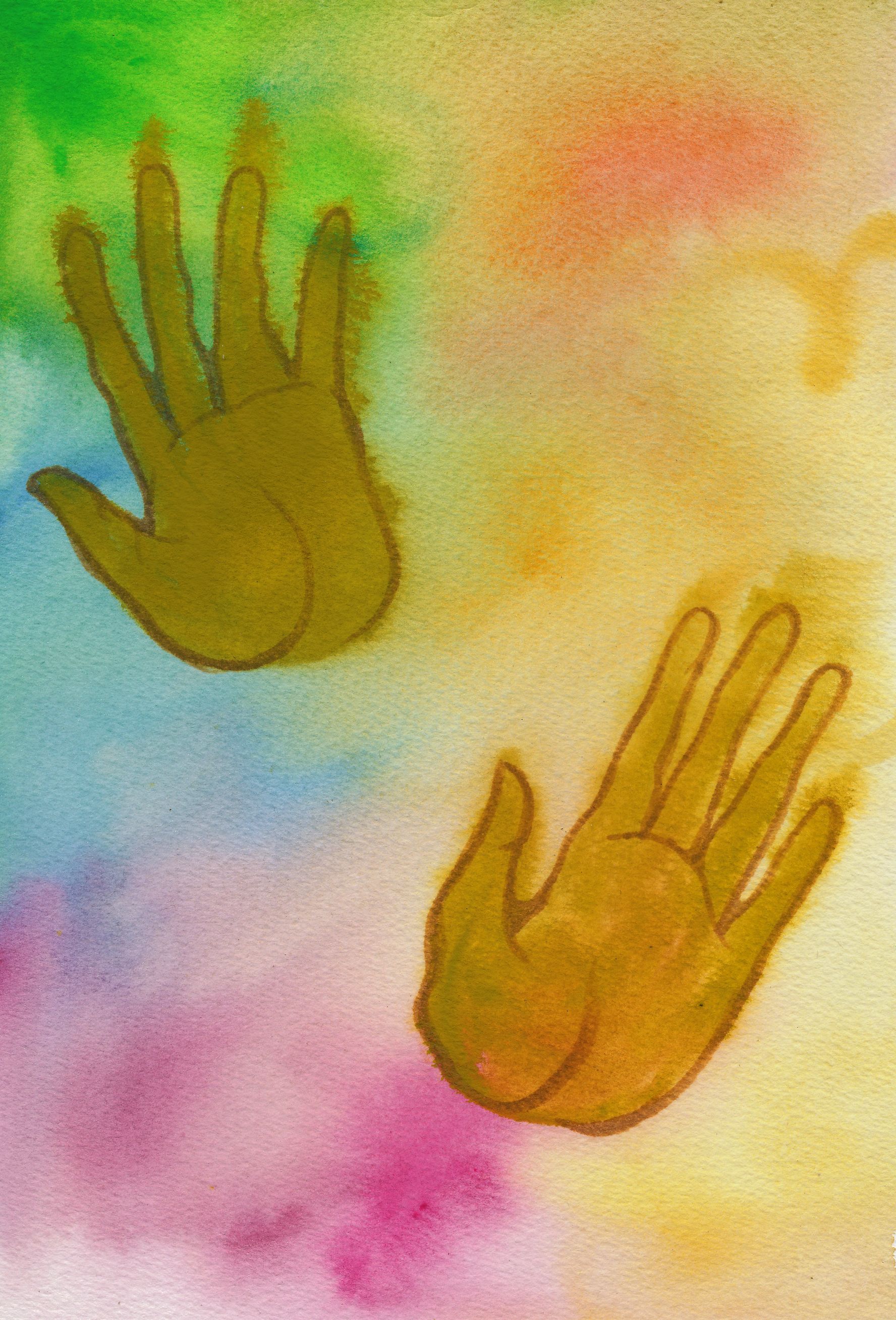 1776x2616 Experiment 12 Watercolor And Marker On Watercolor Paper My