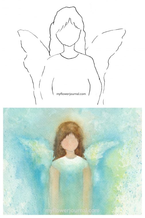 505x758 Angel In Watercolor