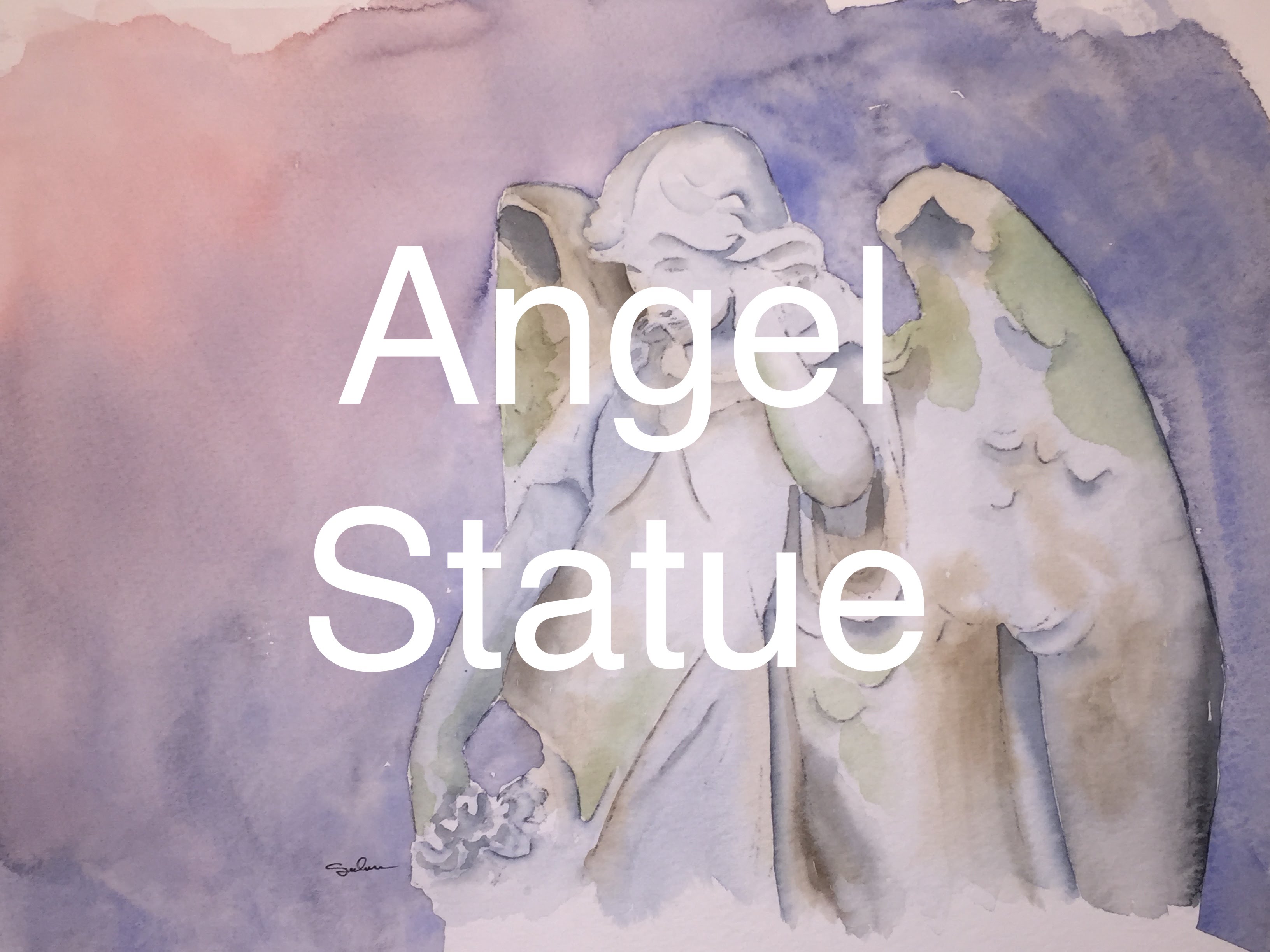 3264x2448 How To Paint An Angel In Watercolour Watercolor Statue Tutorial