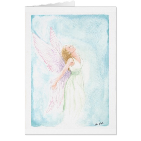 540x540 Watercolor Angel Or Fairy (Blank Inside)