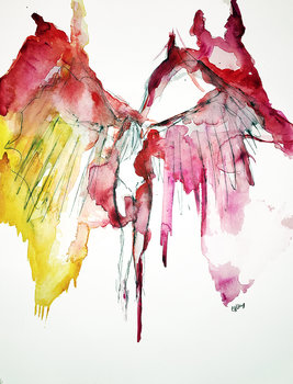 267x350 Angel Ii (2018) By Sandra Encaoua (2018) Painting Watercolor