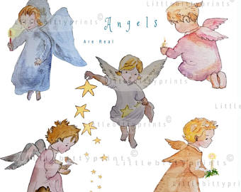 340x270 Watercolor Angel Etsy