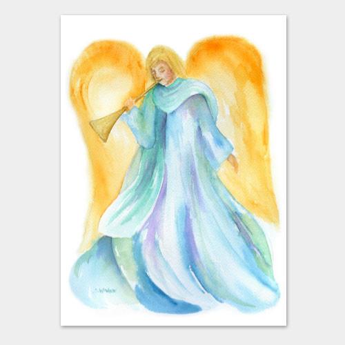 500x500 Angel Watercolor Christmas Card Set Susan Windsor