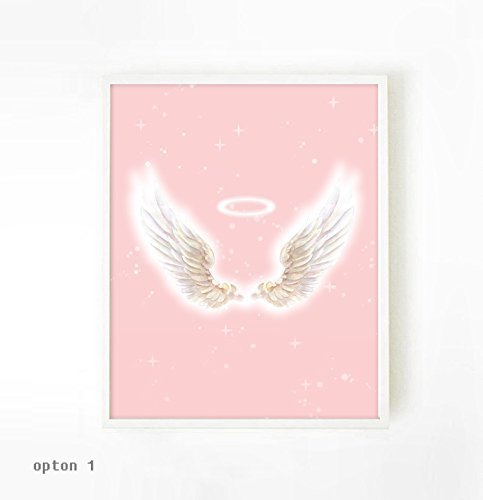 483x500 Girl Room Decor, Nursery Decor, Angel Wing, Wall Art