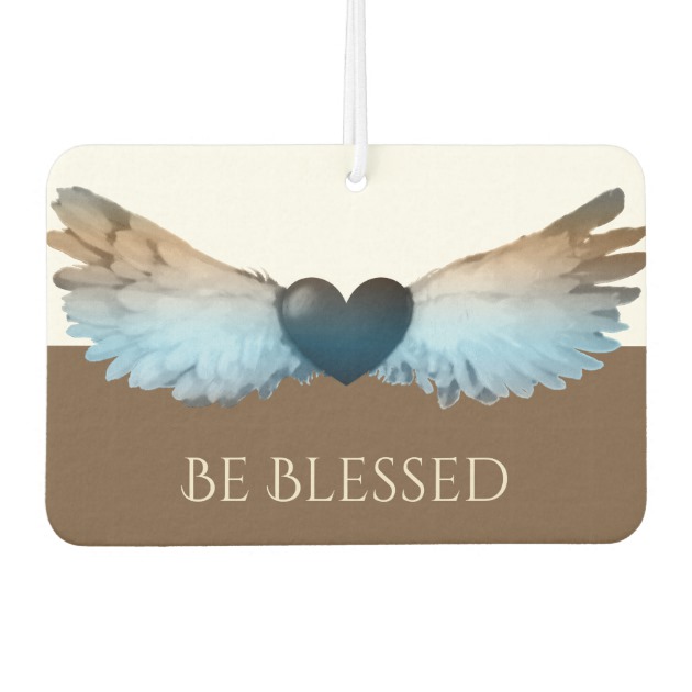 630x630 Watercolor Angel Wings Amp Heart Be Blessed Car Air Freshener