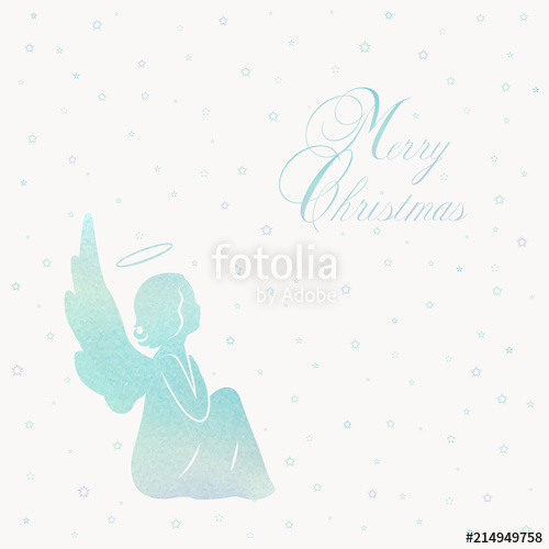 500x500 Watercolor Angel With Wings And Nimbus Stock Image And Royalty