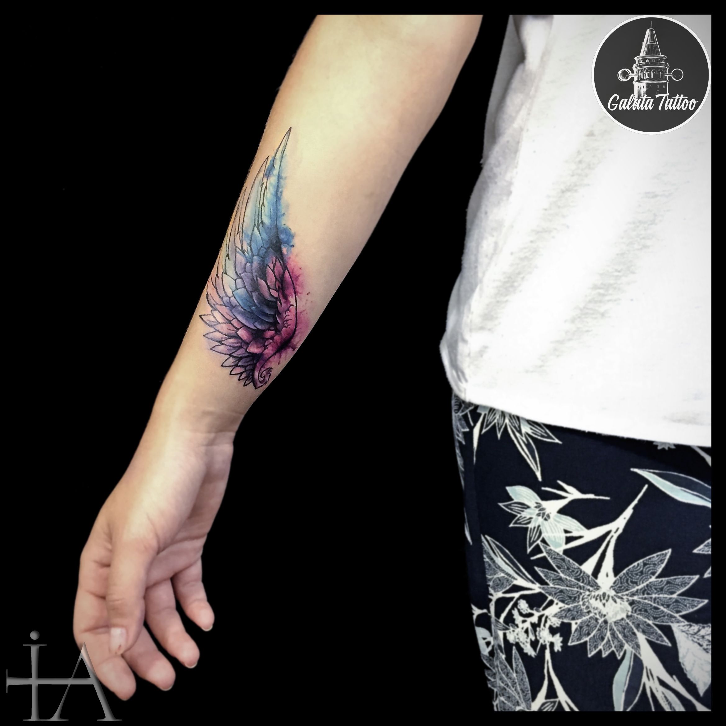 2338x2338 Watercolor Wing Tattoo My Works Watercolor, Tattoo