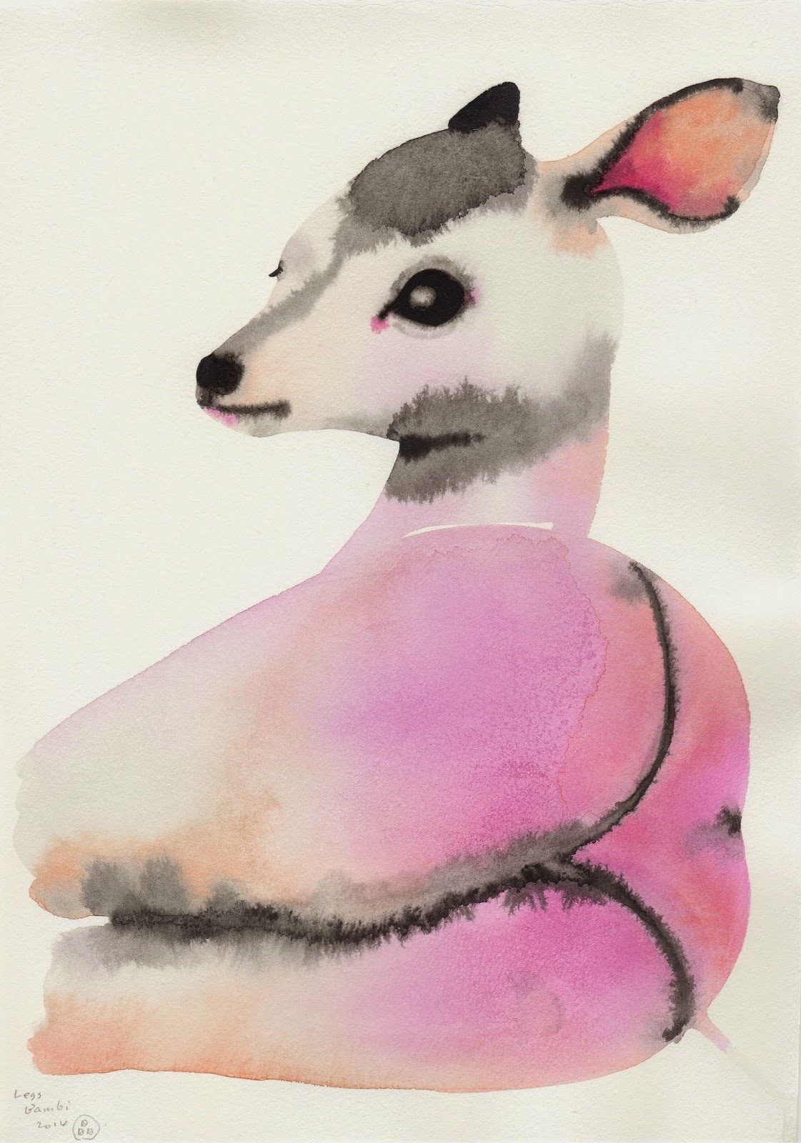 1121x1600 Watercolor Paintings Of Animals With Ladylike Legs By Akiko