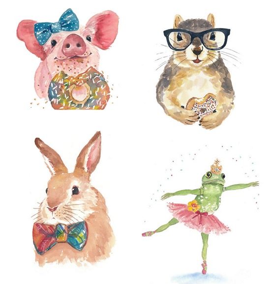 559x577 Centsational Girl Blog Archive Watercolor Animal Prints
