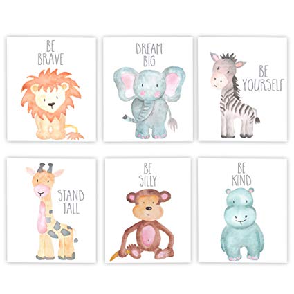 425x425 Nursery Decor Nursery Art Baby Animal Wall Art Safari