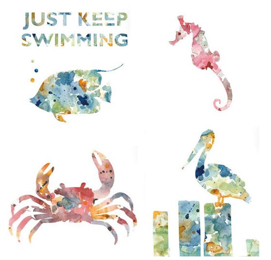 558x535 Watercolor Animal Prints Centsational Style