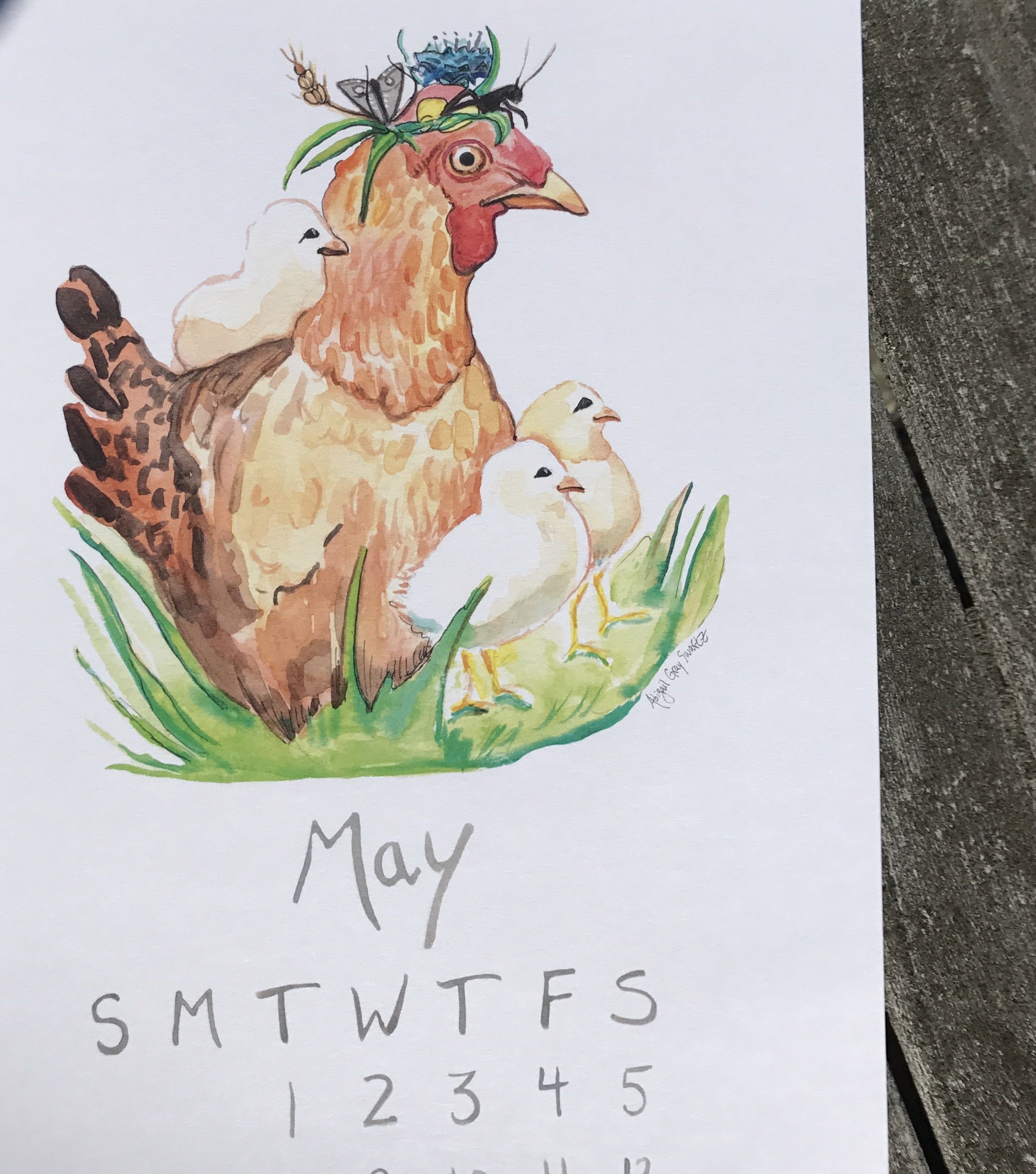 2242x2540 Animals In Crowns 2018 Wall Calendar Watercolor Animal Portraits