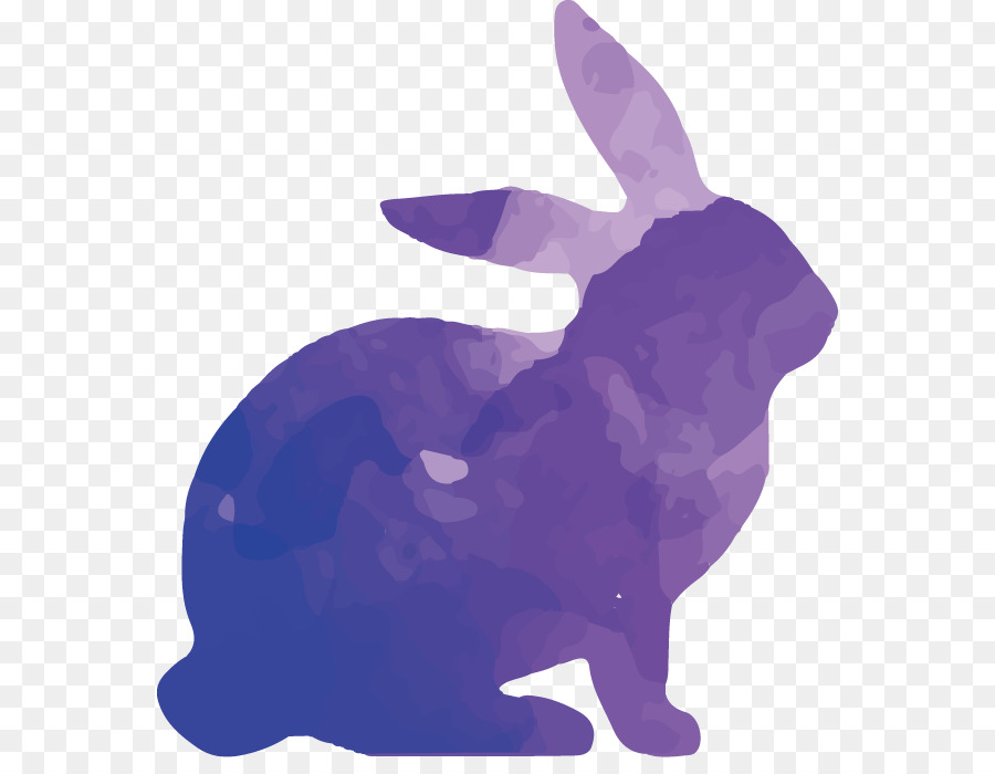 900x700 Rabbit Silhouette Watercolor Painting