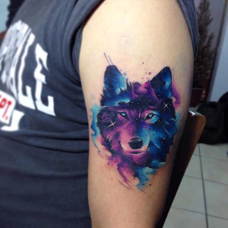 765x765 Galaxy Style Animal Tattoos By Adrian Bascur