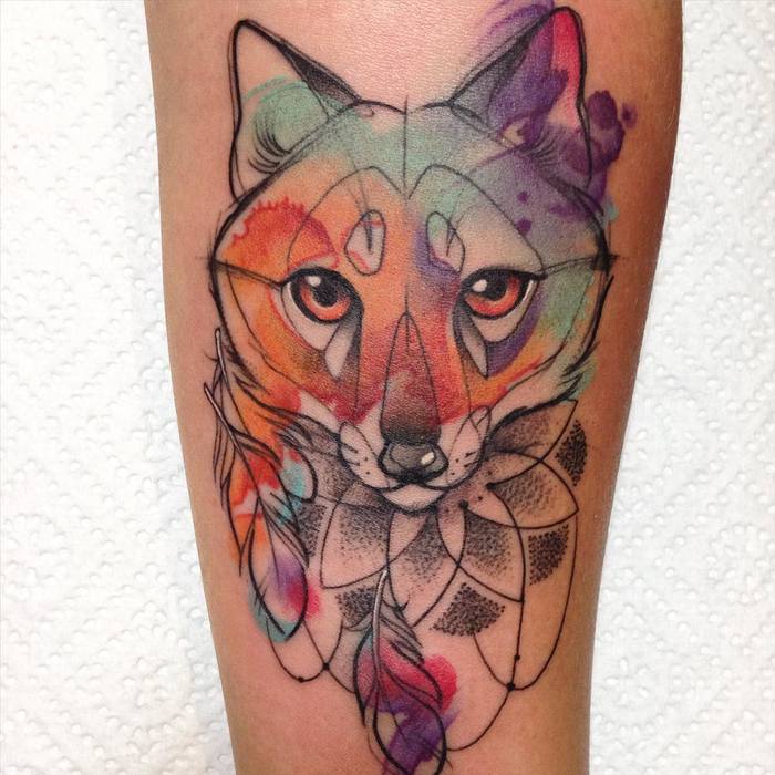 700x700 Stunning Watercolor Animal Tattoos By Aga Yadou