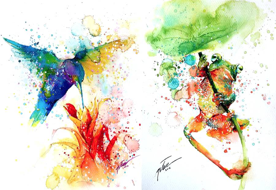 900x620 Watercolor Animals Cute Watercolor Animals Free Vector Watercolor