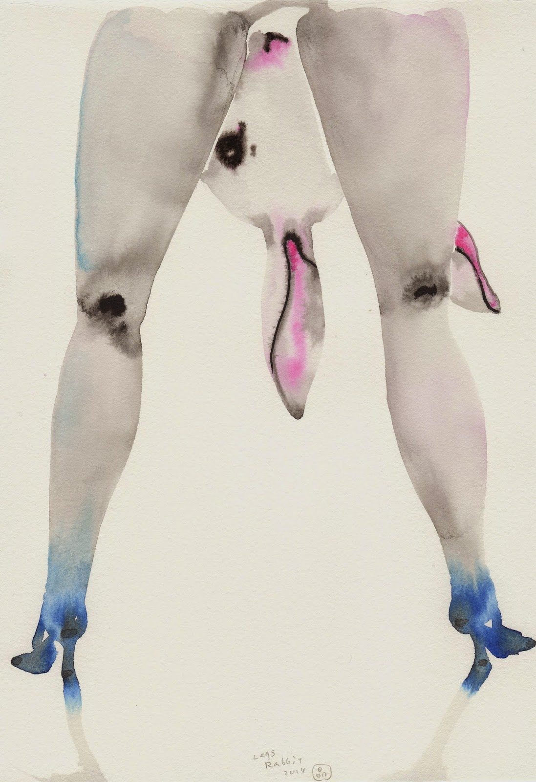 1097x1600 Watercolor Paintings Of Animals With Ladylike Legs By Akiko