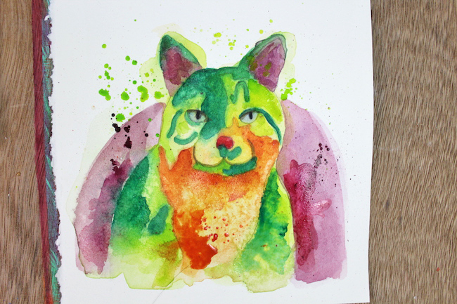 650x433 Abstract Animal Art Watercolor Step By Step Tutorial