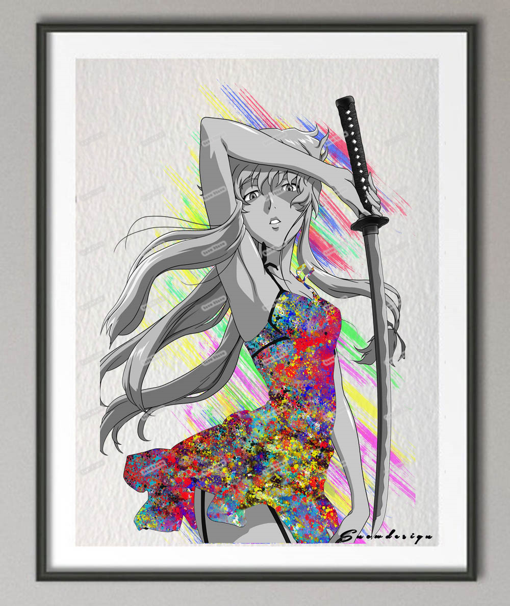 1000x1188 Buy Diy Original Watercolor Mirai Nikki Yuno