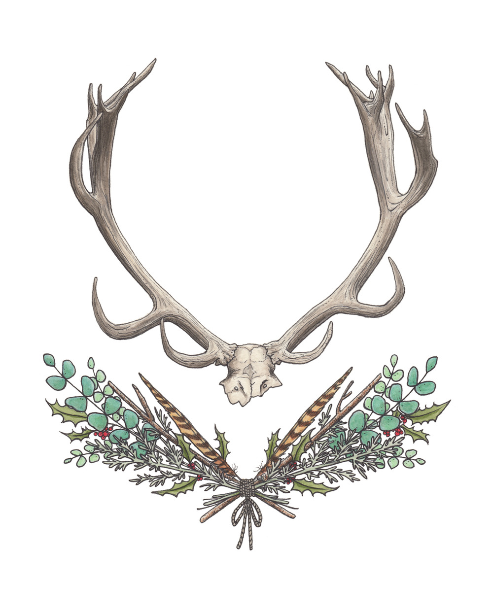 Watercolor Antlers At Getdrawings Free Download